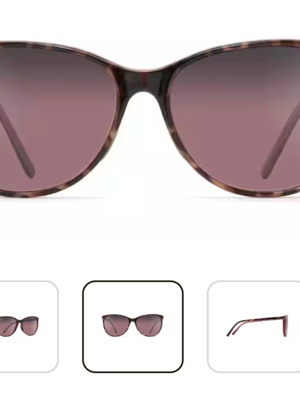 Maui Jim Women’s Rose Tortoiseshell Sunglasses - Polarized Pink Lenses - Picture 2 of 3